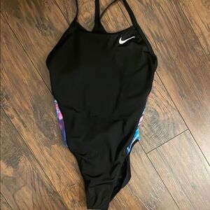Nike Black Swimsuit with Vibrant Accents
